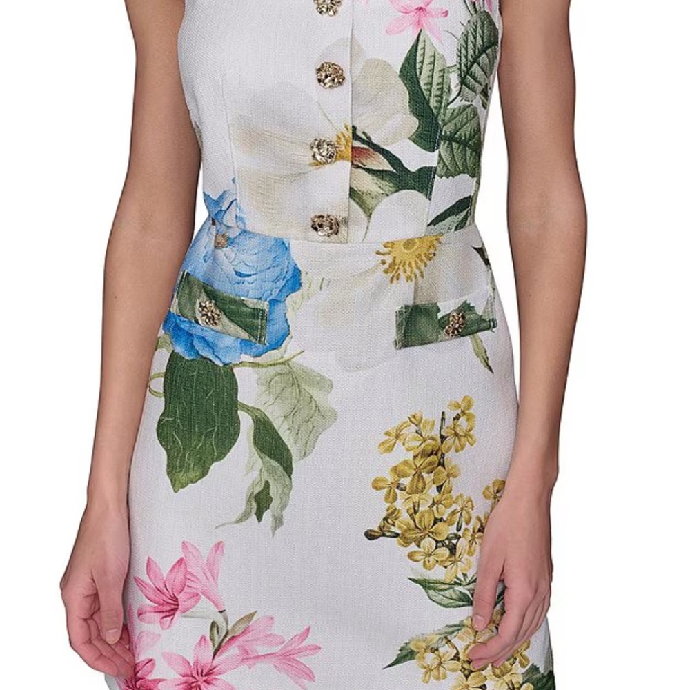 Karl Lagerfeld White Floral Dress